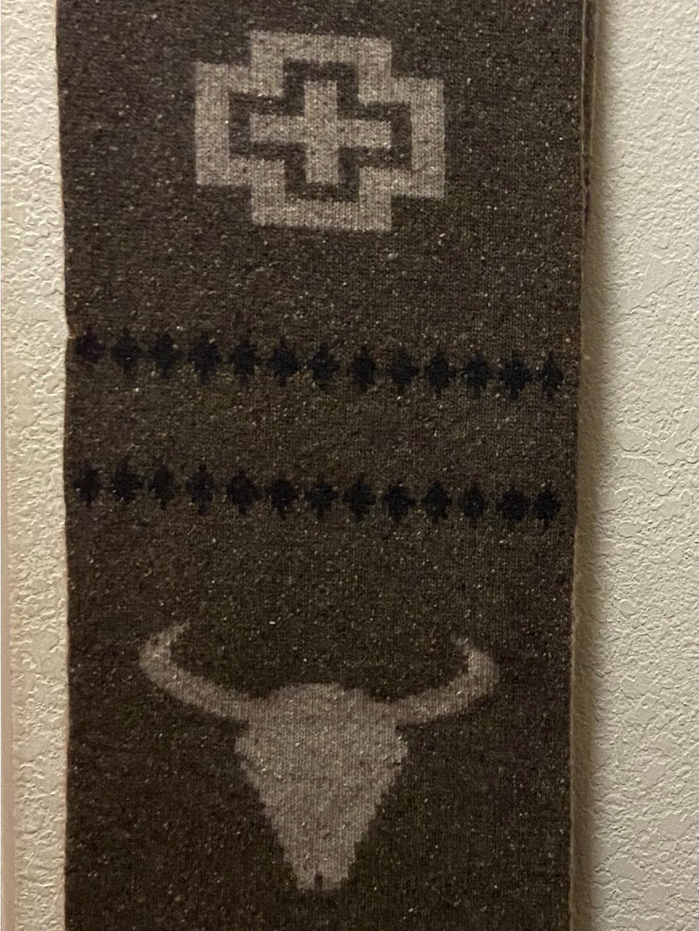 Vintage Pendleton Brown and Cream Wool Reversible Blanket Scarf - Picture 2 of 3